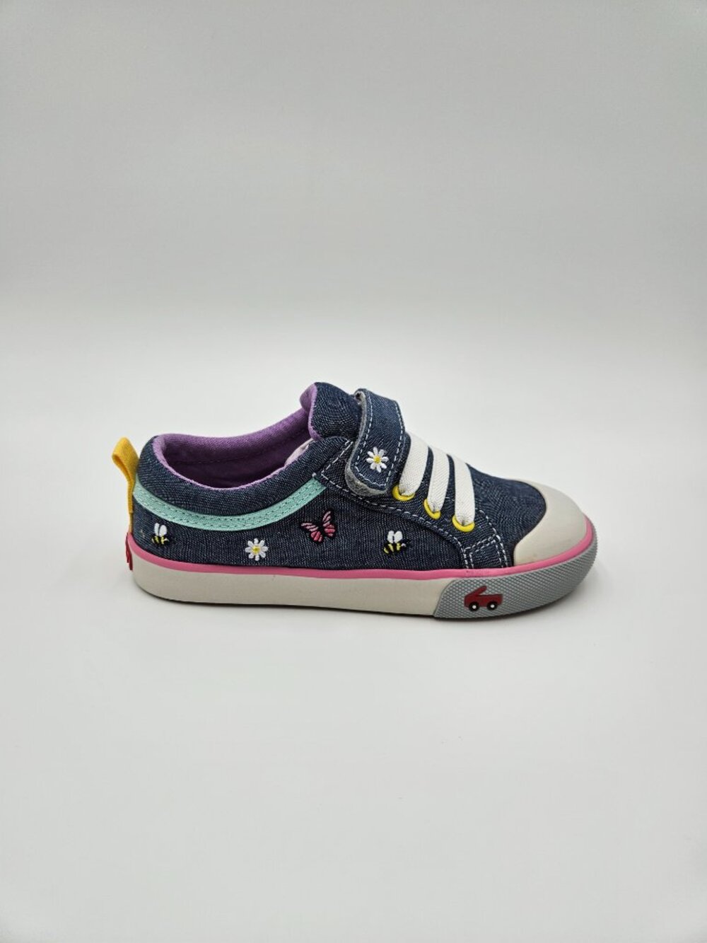 EUC See Kai Run Denim Embroidered Sneakers | Size 12
